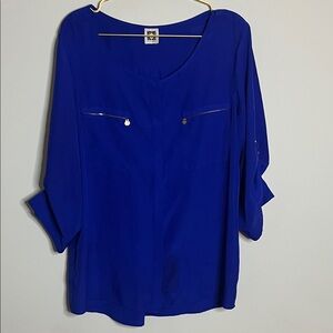Anne Klein Royal Blue Women's Blouse
